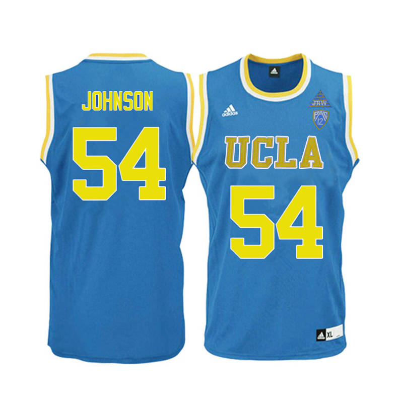 Men UCLA Bruins #54 Marques Johnson College Basketball Jerseys-Blue - Click Image to Close